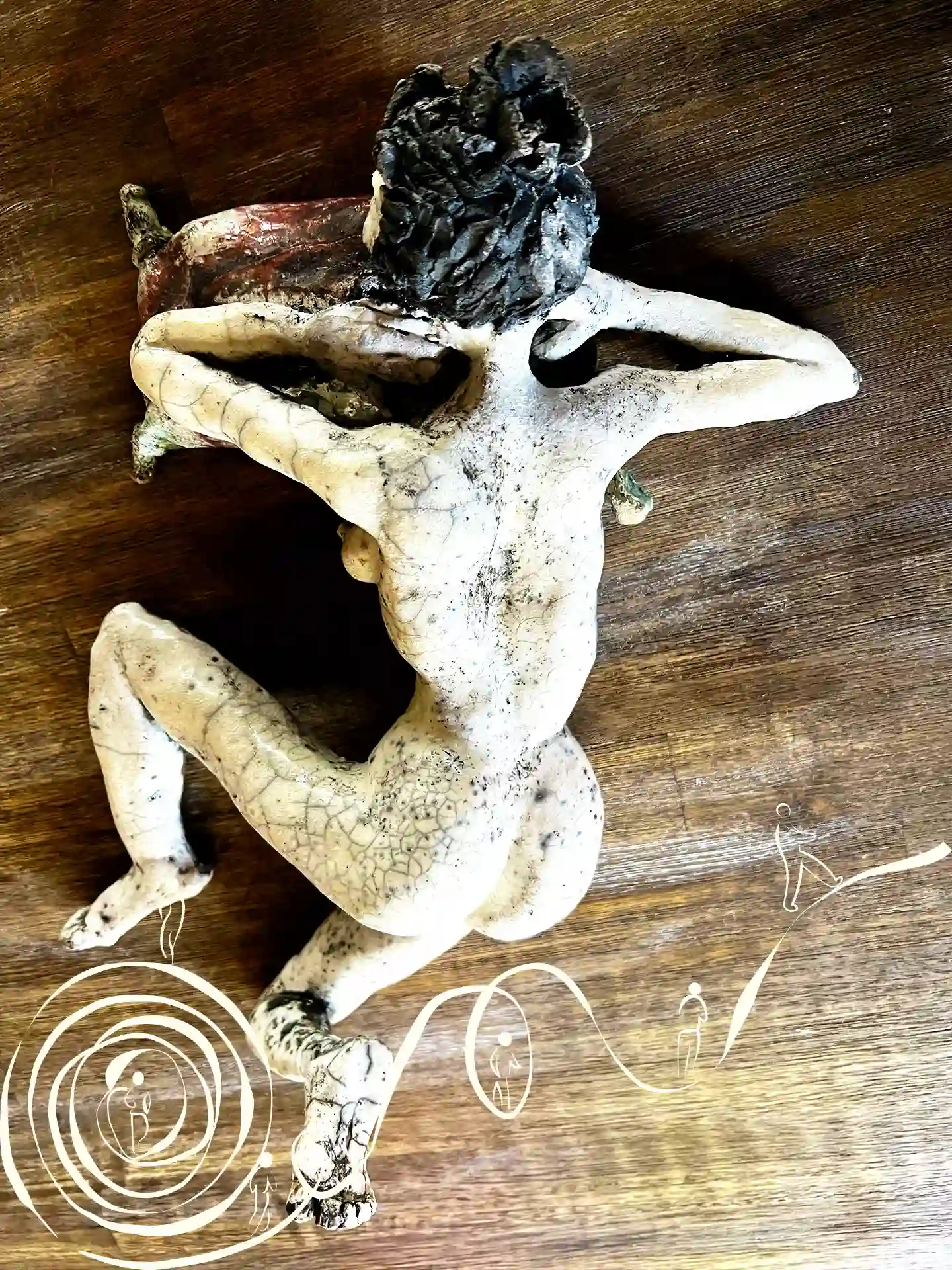 Atelier d'art-thérapie à Nantes sur le thème de la sensualité en raku, permettant aux participants d'explorer leurs émotions à travers la création céramique.